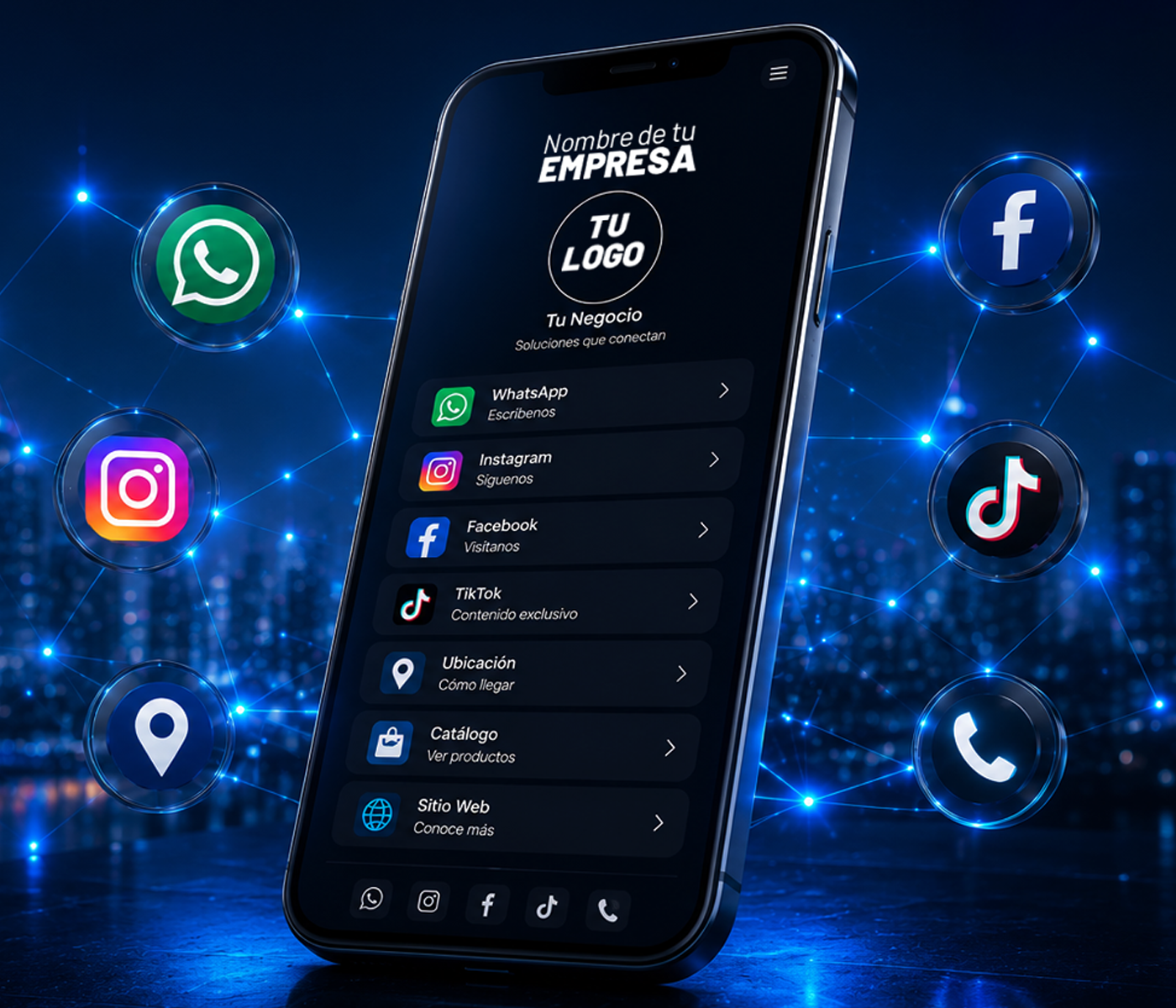SmartLinks mostrado en un teléfono móvil